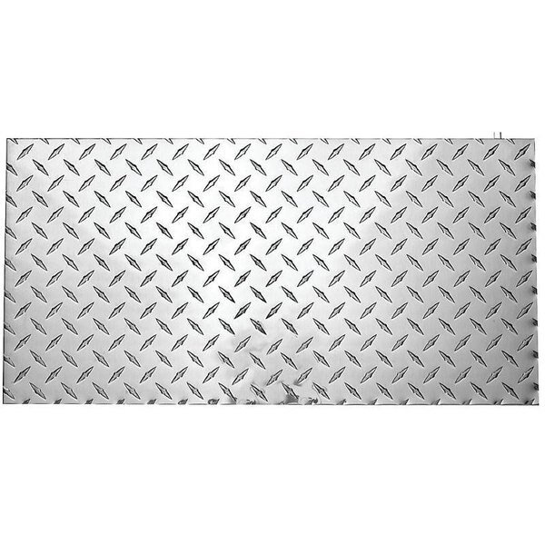 4221BC Series Tread Plate, 12 in W, 24 in L, Diamond Tread, Aluminum, Polished, Stanley, Mfr#: N316-364